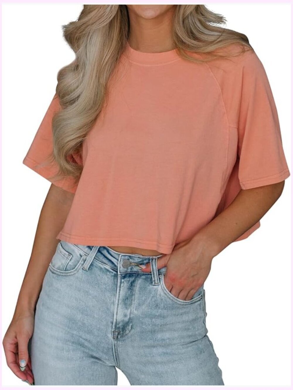 Women's Casual Half Sleeve Cropped T-Shirt Summer Crop Top Basic Tee